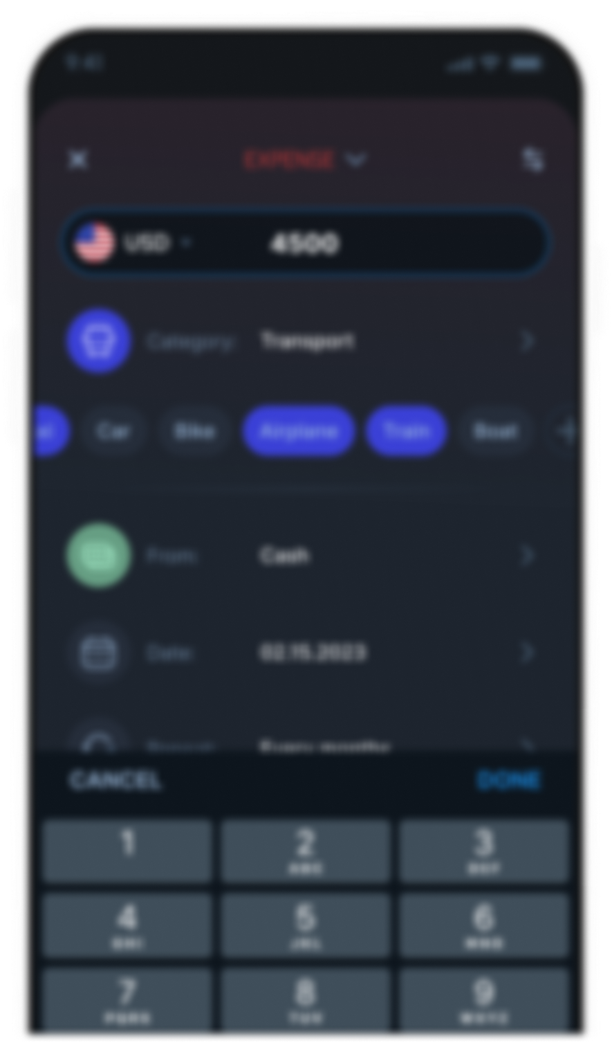 Settlify budgeting screen